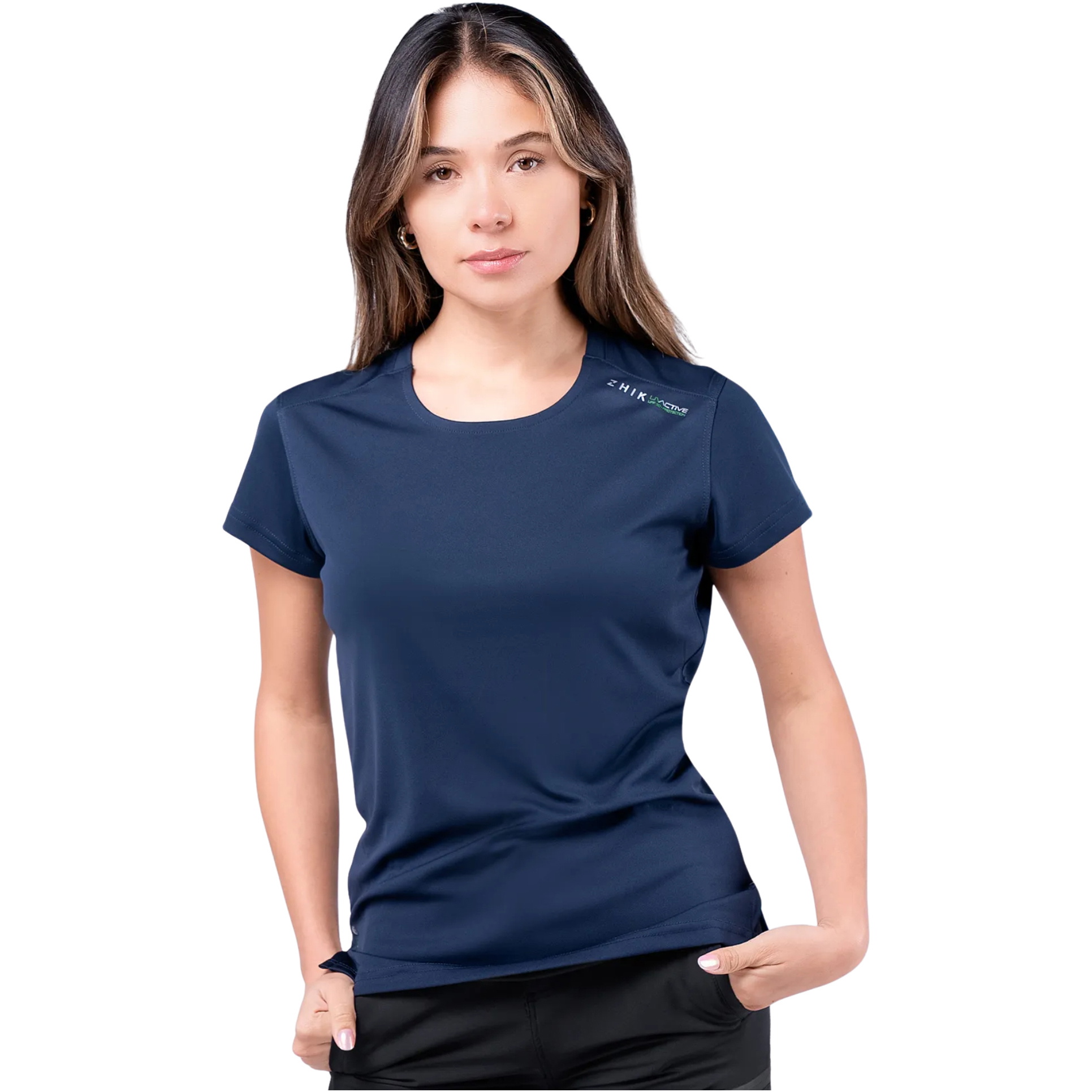 Zhik UVActive UPF50+ Kortærmet T-shirt Til Kvinder ATP-0075-W-NVY - Navy Blue